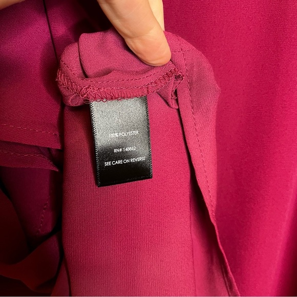 Torrid Harper Berry Color Women's Flutter Sleeve Blouse Size 6 (6X) - Picture 10 of 15